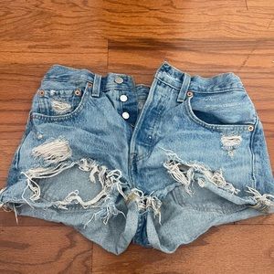 Levi’s Distressed Denim Shorts